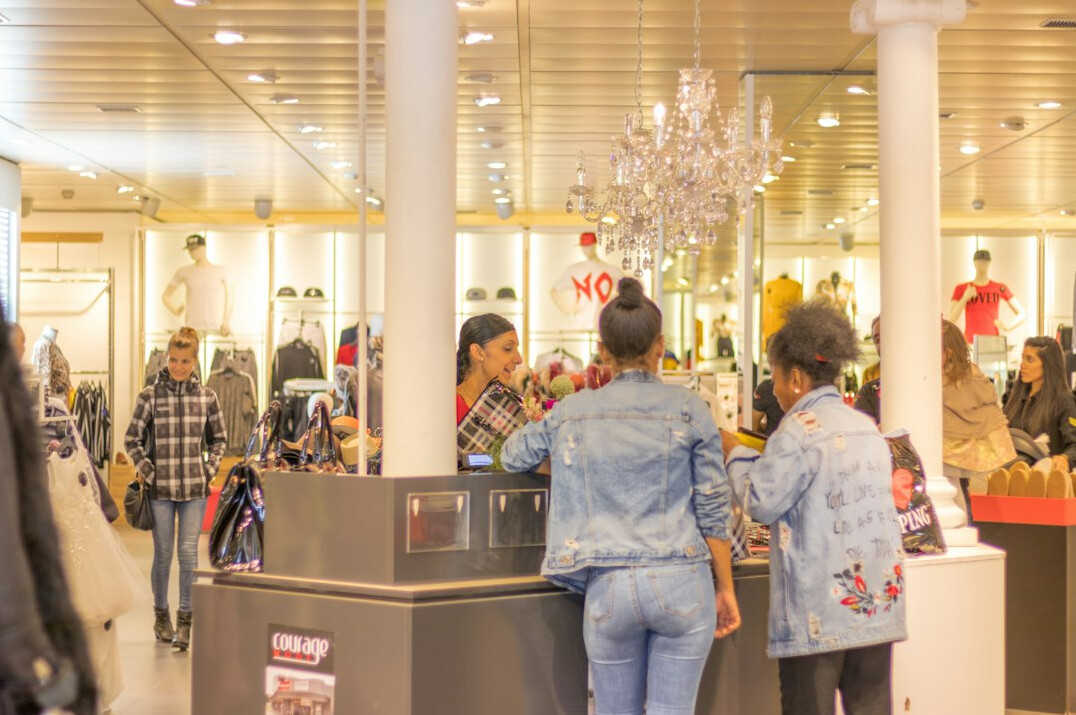 retail store interior with customers