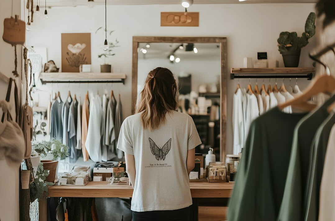 shoplifter in clothing store
